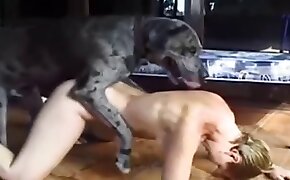 woman and animal, engage