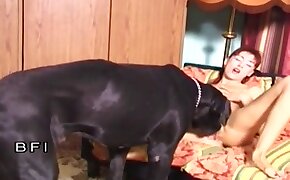 redhead, animal fucks girl